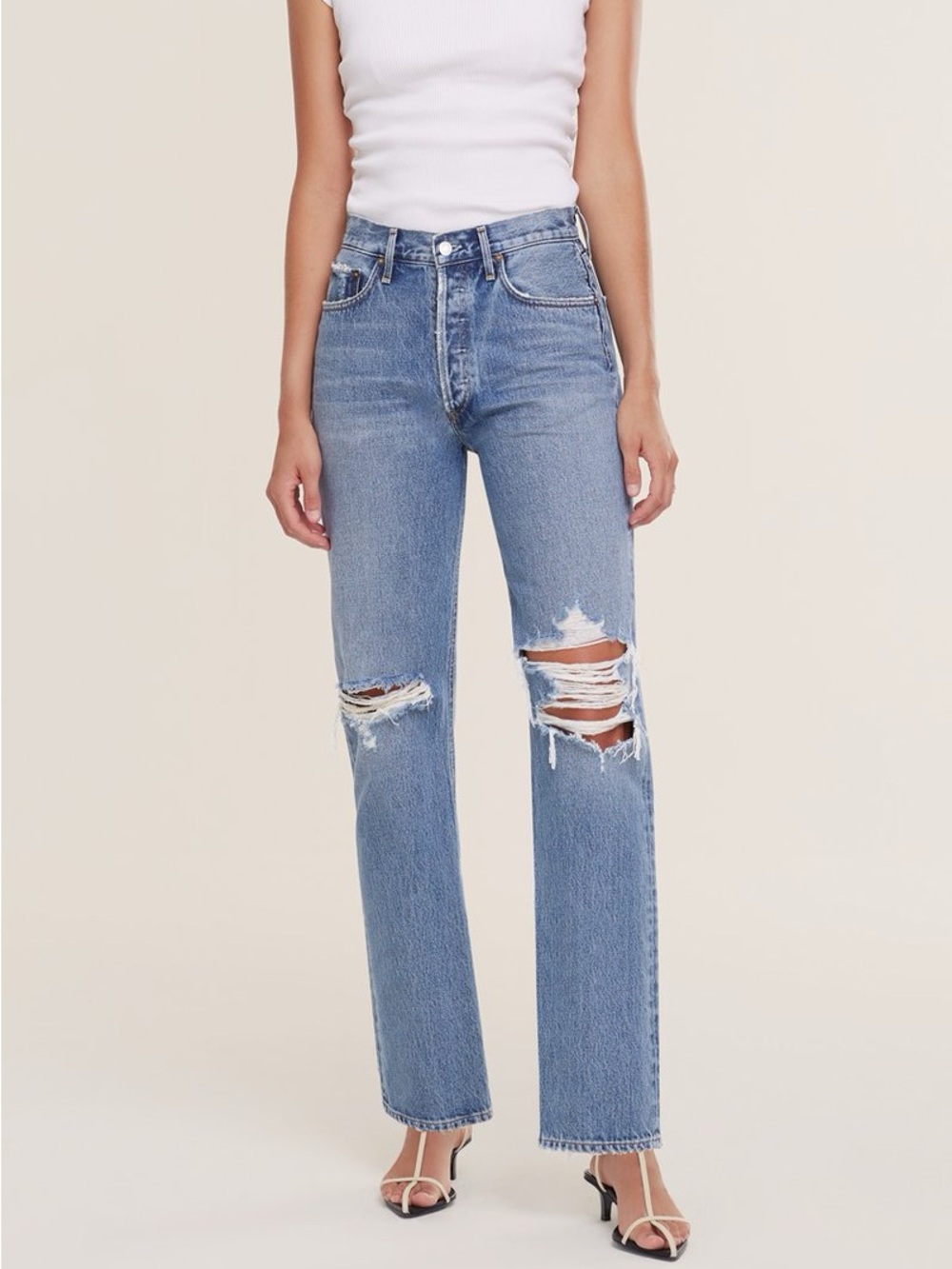 Agolde Lana Mid Rise Vintage Straight Jeans